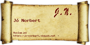 Jó Norbert névjegykártya