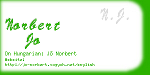 norbert jo business card