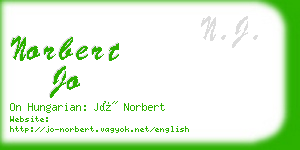 norbert jo business card